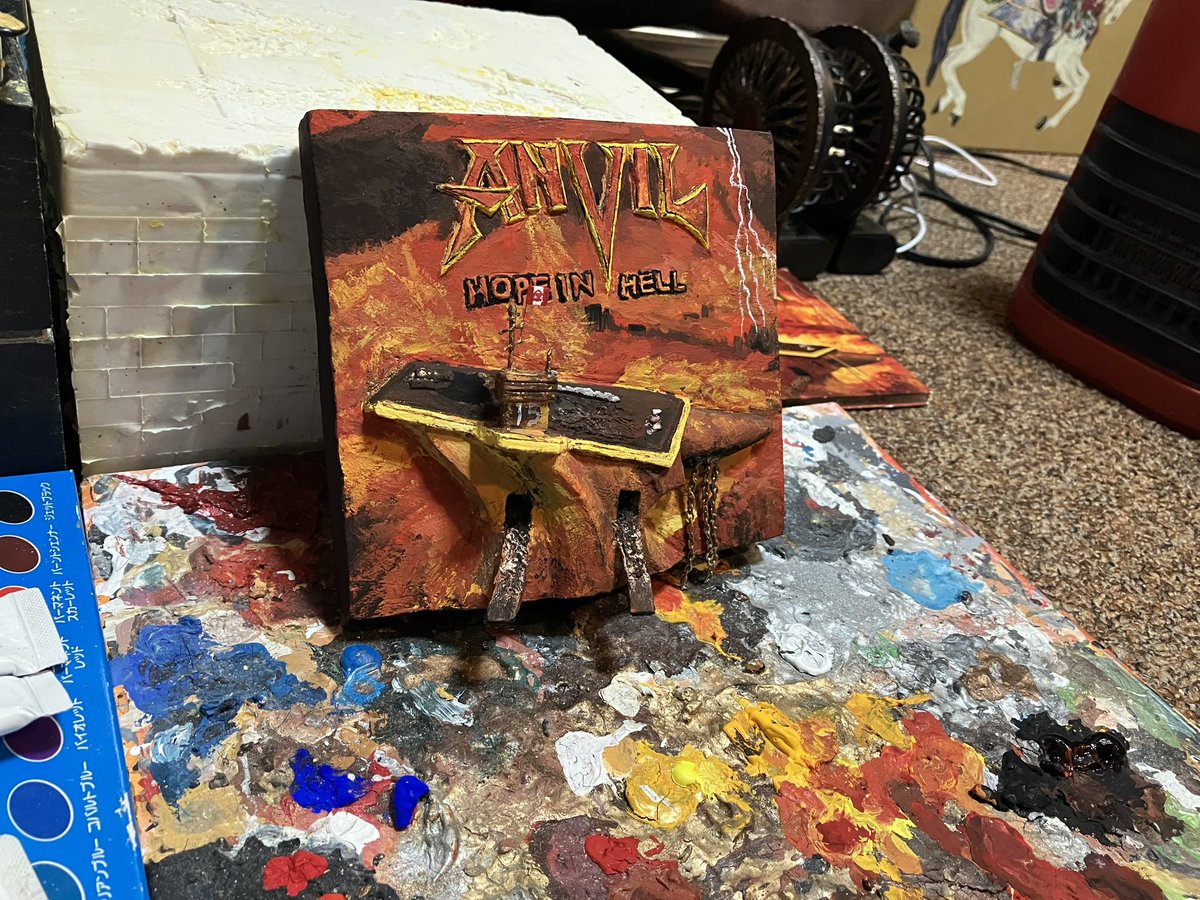 yujiiji2's tweet photo. Hope in Hell 3D album sculpture making in progress.
The painting is about halfway done.
#ANVIL #sculpture #HOPEINHell https://t.co/p1TzQQKPe0