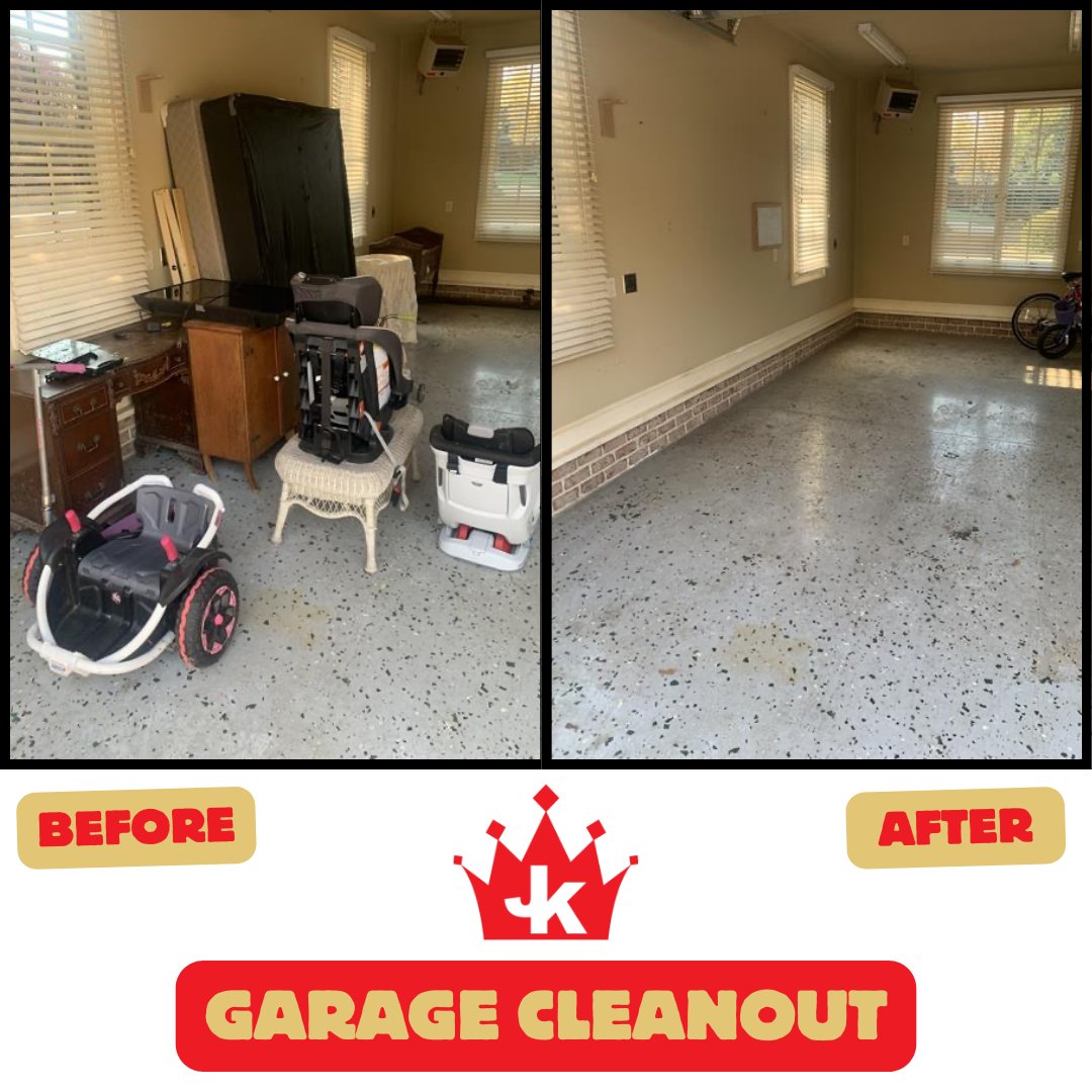 PeninsulaJunk's tweet photo. From old bikes to broken appliances, we handle it all! Our garage cleanout service is just a call away. Contact Junk King for top-notch crews and excellent service. Declutter responsibly – schedule an eco-friendly removal today! 🚚🚚 https://t.co/b4gX71c884