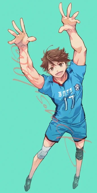 表紙絵⑤これでラスト、及さんです!!!これからあれこれ組み立てるよ!! 
