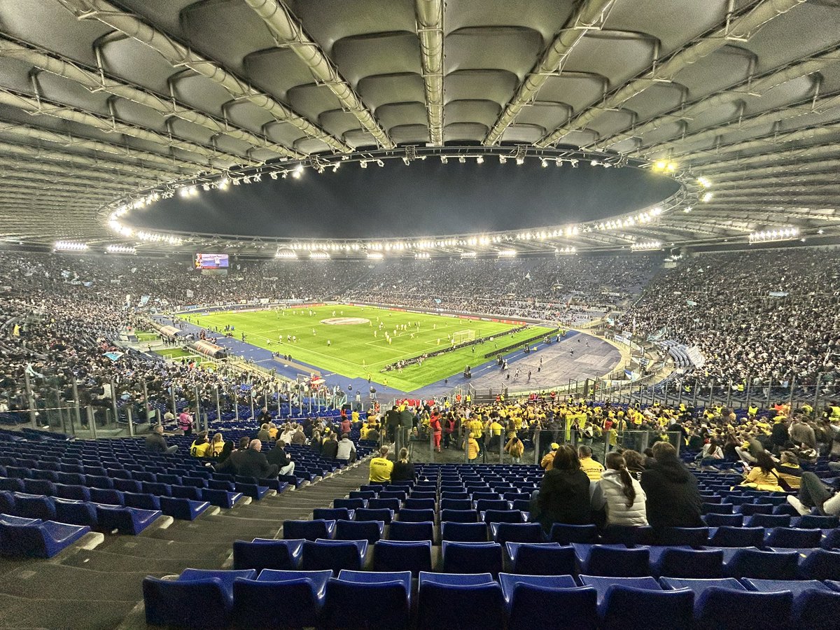 scorbishley92's tweet photo. An incredible night at the Stadio Olimpico in Rome for @OfficialSSLazio v @Glimt in the @EuropaLeague. The hosts overcame a 2-0 deficit in regular time to take the game to extra time. Penalties it was but a superb performance by keeper Haikin took Glimt through to the semi final. https://t.co/SSg7dta02U