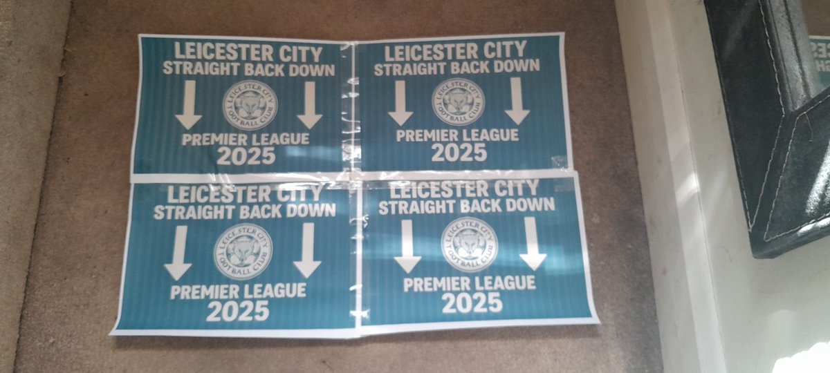 connor_98123's tweet photo. I made this poster for the game today just to realise there cracking down on stuff like this today #LCFC https://t.co/bQ6wts9XtQ