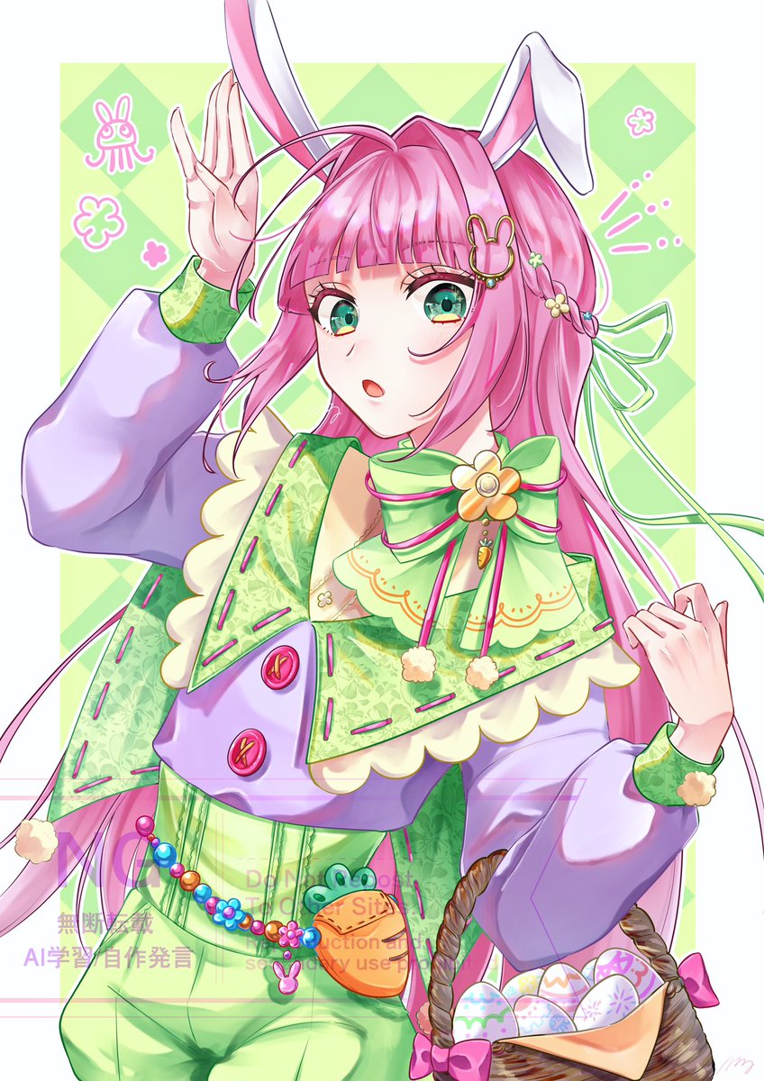 tsuduru___011's tweet photo. ❀.*･ﾟハッピーイースター🥚🌸🐇

⚠️色々捏造注意
 #イースター2025 
 #東京エイリアンズ https://t.co/6NwsaCN9gP