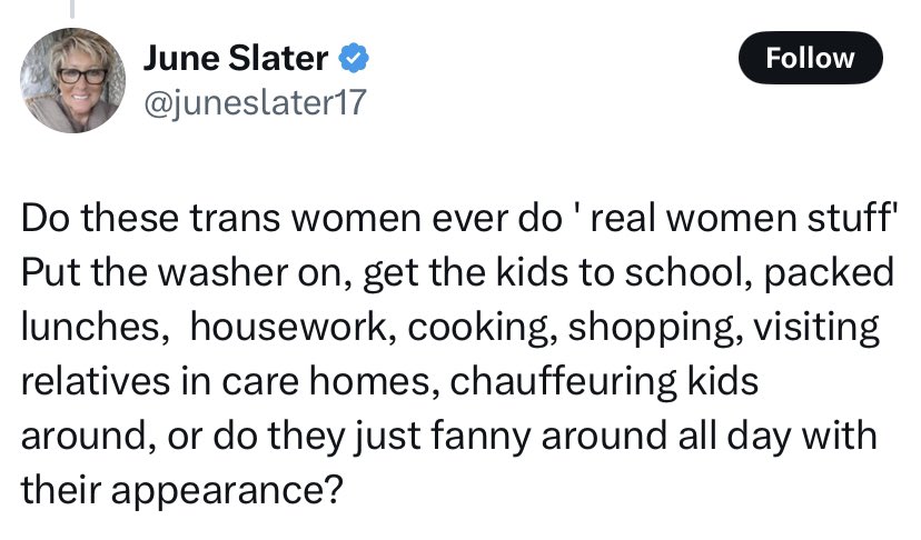 Women! Have you done your 'real women stuff' today? If not why not?