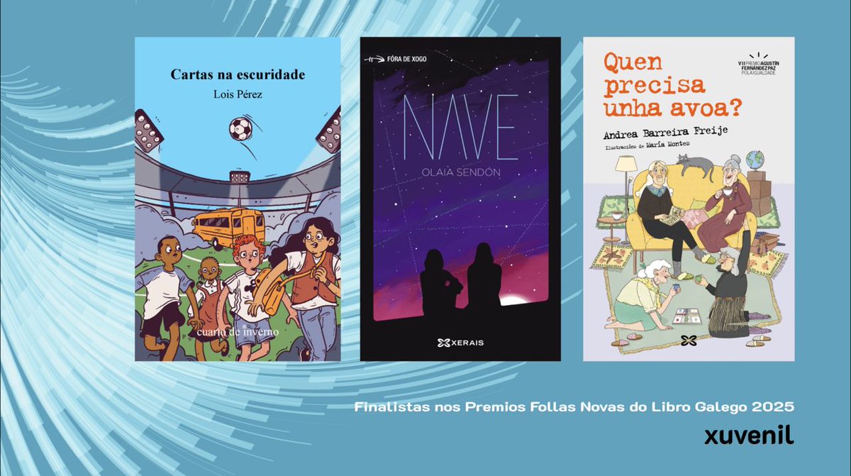 Premios Follas Novas do Libro Galego (@premgalalibro) on Twitter photo <a href="/aelg/">AELG</a> <a href="/EditorasGalegas/">Asociación Galega de Editoras</a> <a href="/LibrariasGal/">Librarías de Galicia</a> <a href="/reimondez/">a María Reimóndez</a> <a href="/Xerais/">Xerais</a> <a href="/tereixac/">Tereixa Constenla</a> <a href="/KalandrakaEdit/">Kalandraka Editora</a> <a href="/EdGalaxia/">Editorial Galaxia</a> <a href="/DACCultura/">Cultura Depu. Coruña</a> <a href="/CulturaXunta/">Cultura de Galicia</a> <a href="/CEDROenlinea/">CEDRO</a> <a href="/PazodeRaxoi/">Concello de Santiago</a> <a href="/son_oqueleo/">Oqueleo</a> <a href="/antoniomfraga/">Antonio Fraga</a> <a href="/CuartoInverno/">Cuarto de Inverno</a> <a href="/forxadorversos/">Miguel A. Alonso Diz</a> <a href="/laiovento/">Edicións Laiovento</a> <a href="/neeumatiko/">ê/o Nee Barros 🇵🇸</a> <a href="/IrmasCartone/">Irmás Cartoné</a> <a href="/TriquetaEditora/">Triqueta Editora</a> <a href="/apiario_/">apiario</a> <a href="/MssDeEvans/">Alba De Evan</a> <a href="/paulacheshire_/">Paula Cheshire 🏳️🌈</a> <a href="/antelaeditorial/">Antela Editorial</a> 📚 Lecturas para mozas e mozos! Estes son os finalistas en Literatura Xuvenil.
🎟️ Vés connosco? Reserva sitio escribindo a oficina<a href="/aelg/">AELG</a>.com
@aelg <a href="/LibrariasGal/">Librarías de Galicia</a> <a href="/EditorasGalegas/">Asociación Galega de Editoras</a>
#FollasNovas2025 #LiteraturaXuvenil #NovosLectores <a href="/aelg/">AELG</a> <a href="/EditorasGalegas/">Asociación Galega de Editoras</a> <a href="/LibrariasGal/">Librarías de Galicia</a> <a href="/reimondez/">a María Reimóndez</a> <a href="/Xerais/">Xerais</a> <a href="/tereixac/">Tereixa Constenla</a> <a href="/KalandrakaEdit/">Kalandraka Editora</a> <a href="/EdGalaxia/">Editorial Galaxia</a> <a href="/DACCultura/">Cultura Depu. Coruña</a> <a href="/CulturaXunta/">Cultura de Galicia</a> <a href="/CEDROenlinea/">CEDRO</a> <a href="/PazodeRaxoi/">Concello de Santiago</a> <a href="/son_oqueleo/">Oqueleo</a> <a href="/antoniomfraga/">Antonio Fraga</a> <a href="/CuartoInverno/">Cuarto de Inverno</a> <a href="/forxadorversos/">Miguel A. Alonso Diz</a> <a href="/laiovento/">Edicións Laiovento</a> <a href="/neeumatiko/">ê/o Nee Barros 🇵🇸</a> <a href="/IrmasCartone/">Irmás Cartoné</a> <a href="/TriquetaEditora/">Triqueta Editora</a> <a href="/apiario_/">apiario</a> <a href="/MssDeEvans/">Alba De Evan</a> <a href="/paulacheshire_/">Paula Cheshire 🏳️🌈</a> <a href="/antelaeditorial/">Antela Editorial</a> 📚 Lecturas para mozas e mozos! Estes son os finalistas en Literatura Xuvenil.
🎟️ Vés connosco? Reserva sitio escribindo a oficina<a href="/aelg/">AELG</a>.com
@aelg <a href="/LibrariasGal/">Librarías de Galicia</a> <a href="/EditorasGalegas/">Asociación Galega de Editoras</a>
#FollasNovas2025 #LiteraturaXuvenil #NovosLectores