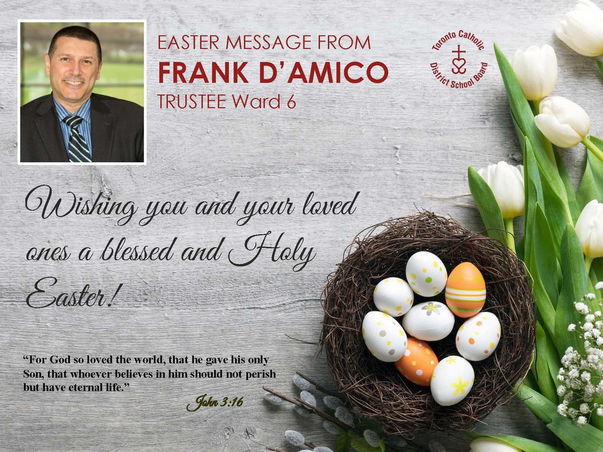 Wishing you and your loved ones a blessed Easter