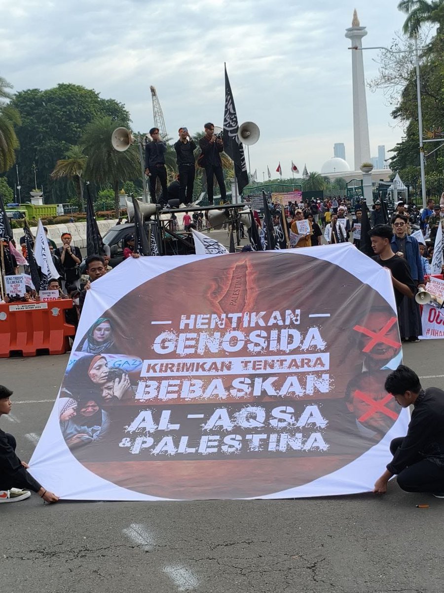 antofik's tweet photo. Aksi bela palestina Jakarta 20 April 2025 #jihadforpalestine #callthearmy #stopgenocide #kirimkantentara https://t.co/1oE01y2ySr
