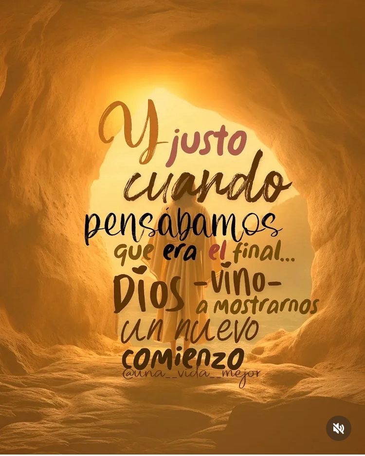 Y justo cuando pensábamos que era el final, Dios viene a mostrarnos un nuevo comienzo. Feliz Pascua de resurrección. Verdaderamente ha resucitado