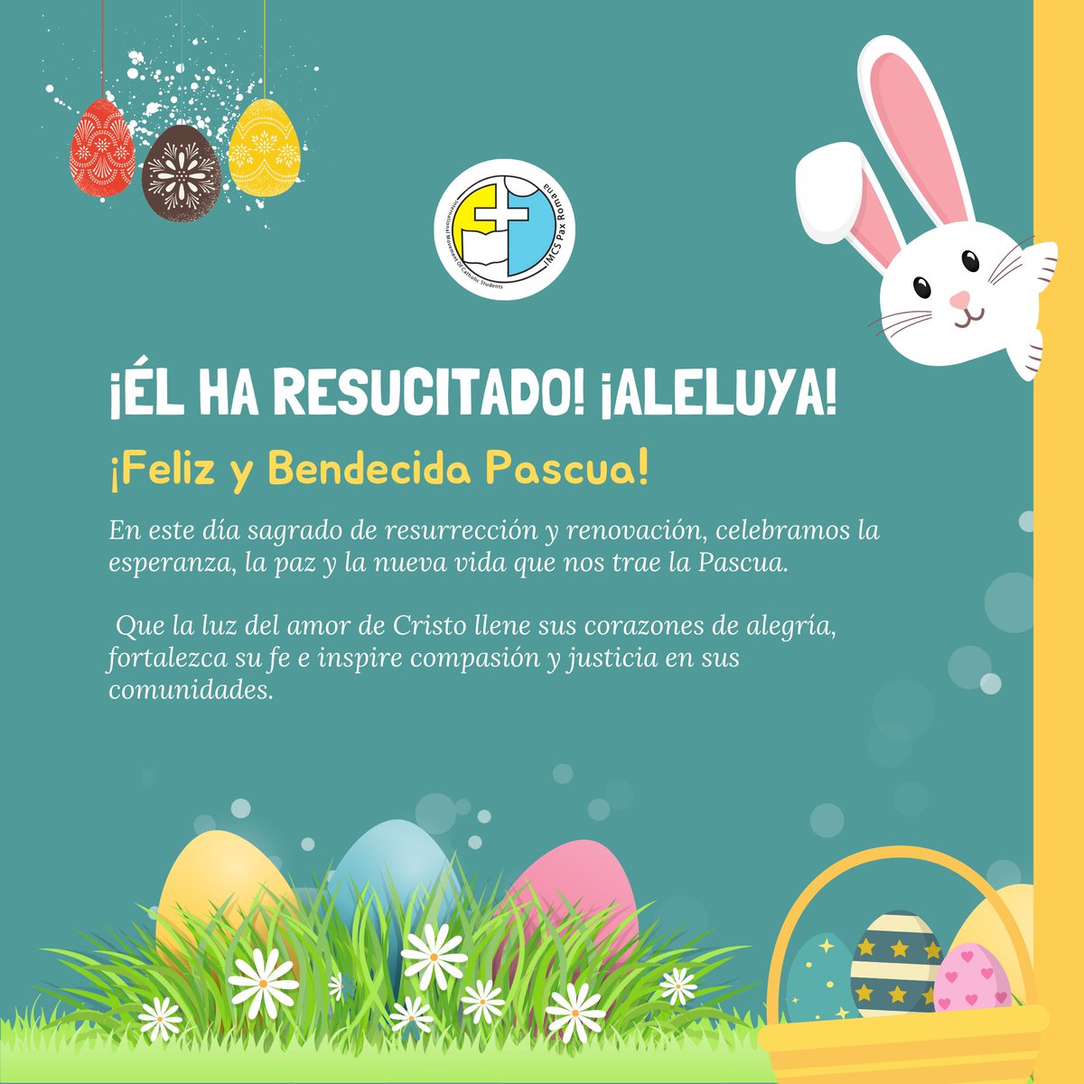 He is Risen! ¡Él ha Resucitado! Il est Ressuscité! 
Wishing you a blessed and joyful Easter filled with hope, peace, and love.
✨ Que la luz de Cristo llene tu corazón de alegría y esperanza.
🌟 Que la lumière du Christ remplisse vos cœurs de joie et de paix.