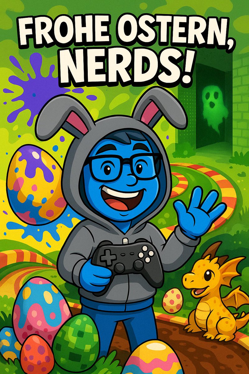 Ich wünsche euch natürlich auch frohe Ostern 🐰🐣. Und entsprechend der Ostertradition gebe ich euch hier Easter Eggs. 
Welche Spiele seht ihr hier versteckt?
KI-Info