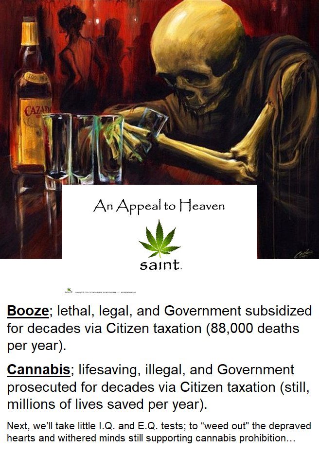 Nebulous_One1's tweet photo. @Yadirabornaceli @SmokeKindTHCa Pot is statistically superior to the beer you love. Out with the old, in with the new

Better to be a “pothead” than a Bottle Billy https://t.co/1en8wNPmdq