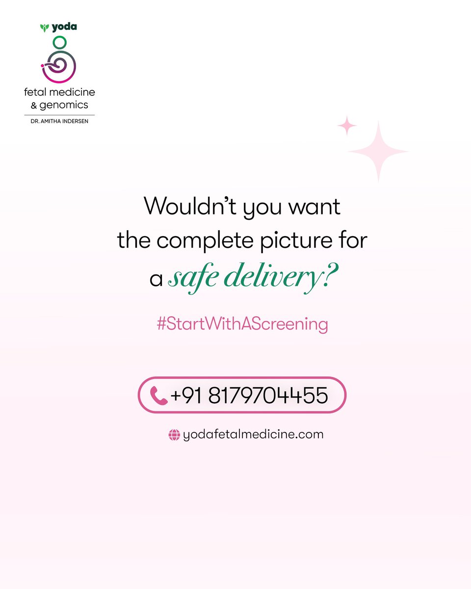 YodaFetalMed's tweet image. Standard ultrasounds are important, but they don’t evaluate critical clues about your pregnancy. Prenatal screening takes it a step further, detecting hidden risks 
 like Down syndrome and other genetic conditions. #StartWithAScreening today from Yoda Fetal Medicine &amp;amp; Genomics.