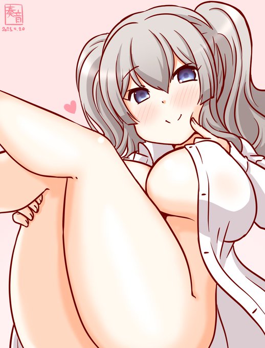 「提督さん、夜は長いですよね♪
 ミルク、たっぷり入れるのはどうでしょう…♥」

#艦これ版真剣お絵描き60分一本勝負_20250420
#鹿島 