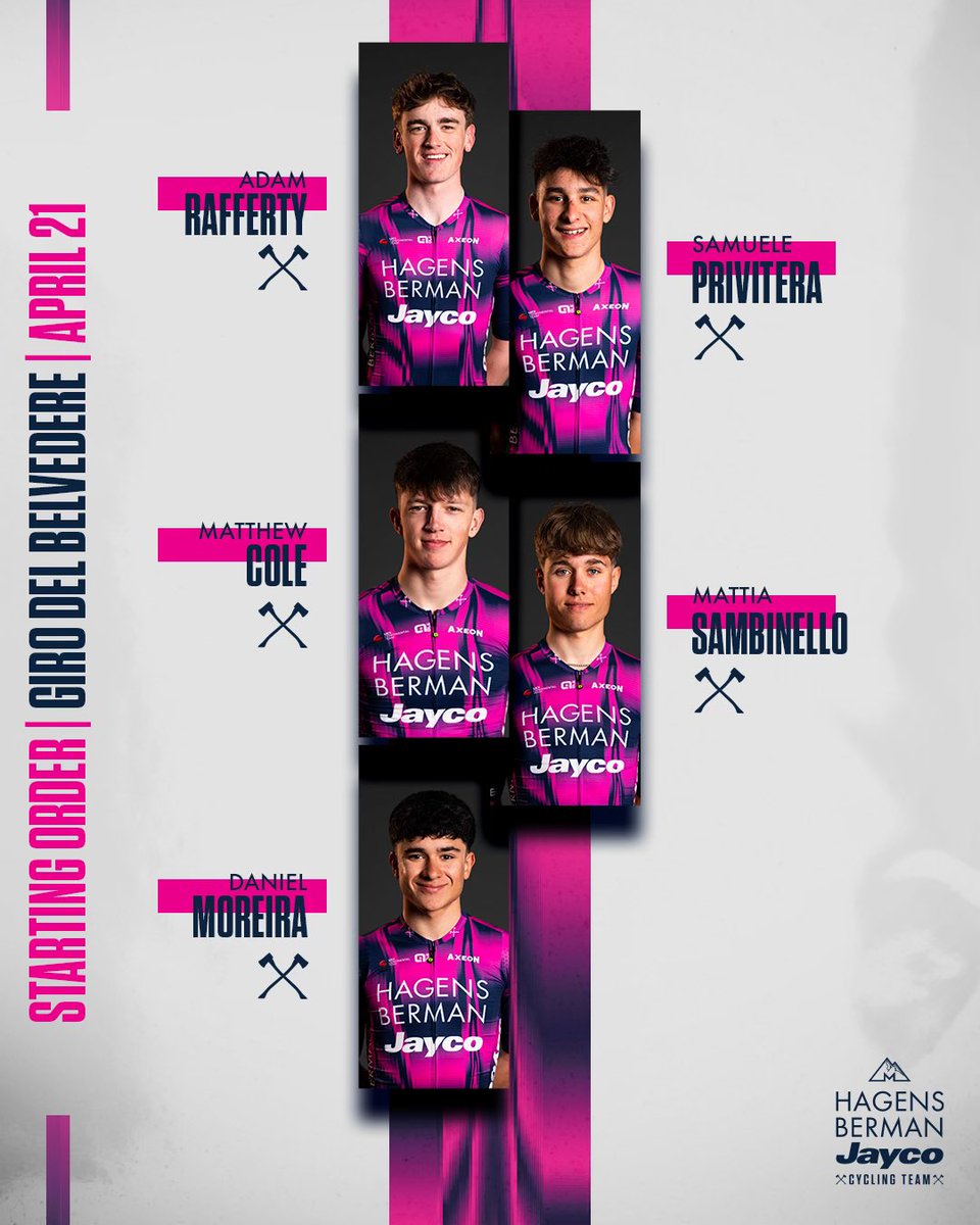 Locked in for Giro del Belvedere.
Our squad is ready to race in Italy tomorrow.

#HagensBermanJayco #GiroDelBelvedere #PROVEIT