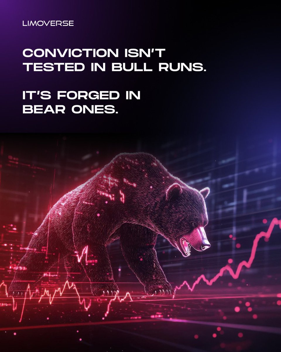 limoverseglobal's tweet photo. Market dips don’t break us — they shape us.

In the quiet of the bear market, true conviction rises!

At Limoverse, we don’t chase noise — we trust the power of long-term vision.

Because the ones who stay steady today are the ones who lead tomorrow! 💎🙌🏻 https://t.co/fvvaZ42UO1