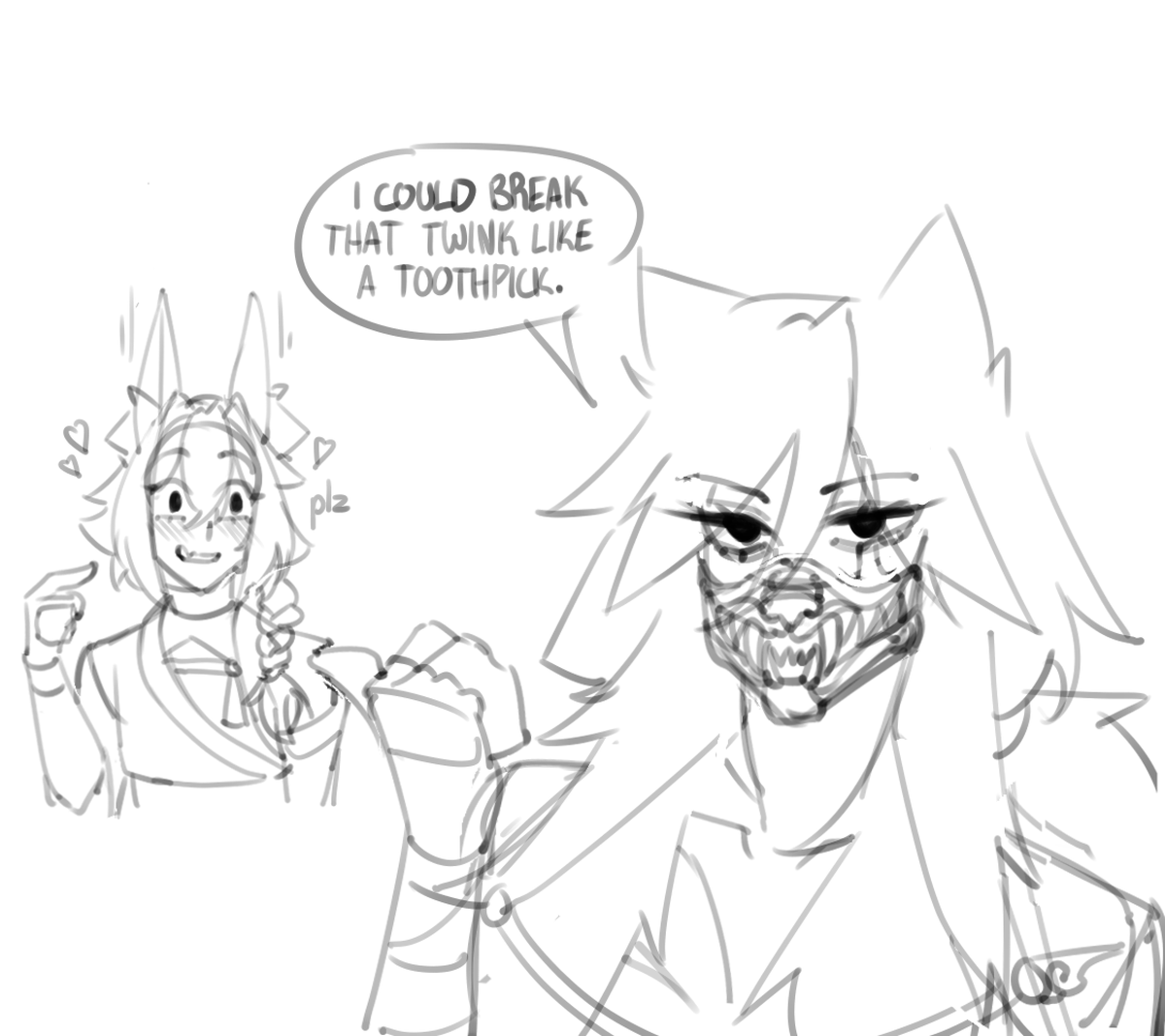 Musashi and Seimei (he sees this as an absolute win)