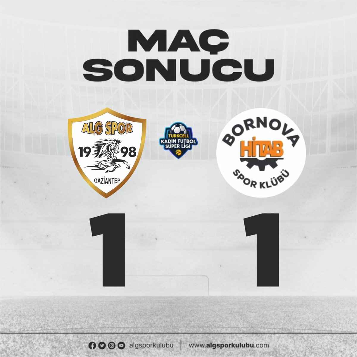 ALGSPOR Kulübümüz bugün karşılaştığı Bornova Hitab mücadelesinde 1-1 berabere kaldı.

#algsporkulübü #kadınfutbolu #Superlig
