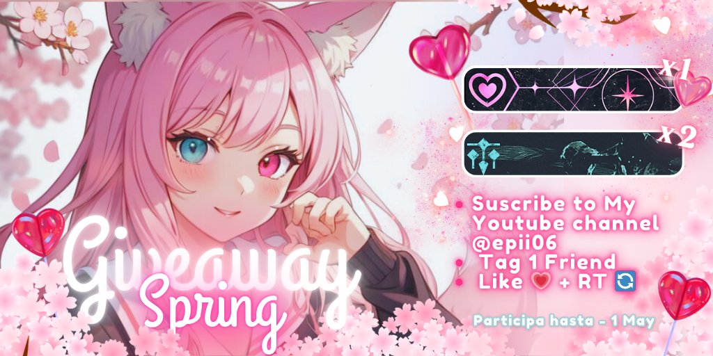 epiii06's tweet photo. S P R I N G 🌸 G I V E A W A Y

Sigue los pasos y participa para ganar 1 de los 3 emblemas de Rareza: EPI-CA para #Destiny2 🌸

🩷Suscribete a https://t.co/XHJRqupeZD
📛Etiqueta a 1 amigos
👍🏻 Like + RT 🔄

📆 fecha del sorteo - 1 May

Mucha suerte! 🌸✨

#destiny2creator #YouTube https://t.co/kyEUYCxA1H