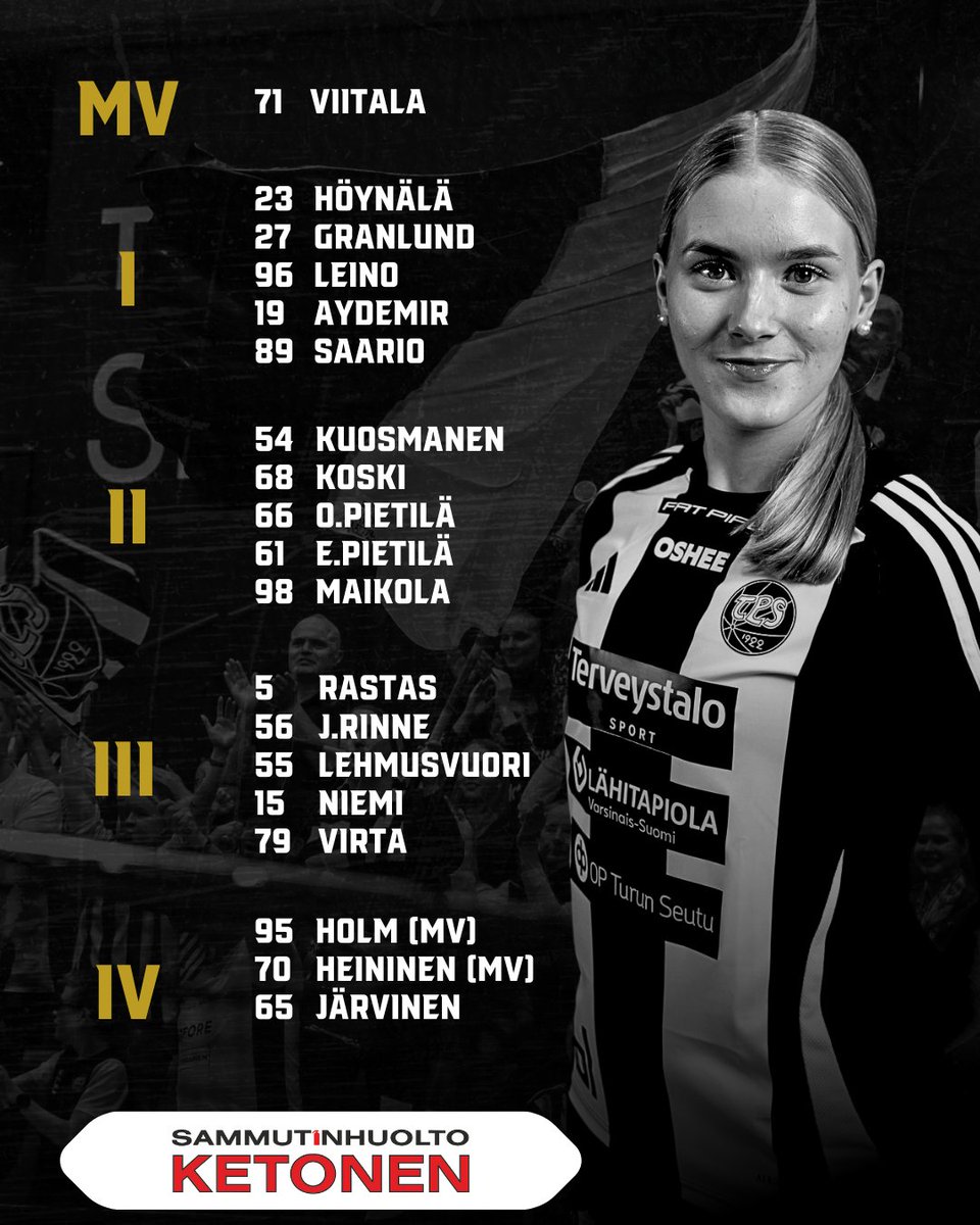 PELIPÄIVÄ 🔥

Mustavalkoiset palaavat Suomen parhaan kotiyleisön eteen 17.00! Yhdessä kohti voittoa 🖤🤍

🔥 3. Finaali | TPS - Classic
⏰ 17.00
🏟️ Kupittaan palloiluhalli
🎟️ tiketti.fi/tps

#tpssalibandy #salibandy #fliiga #playoffs #finaalit