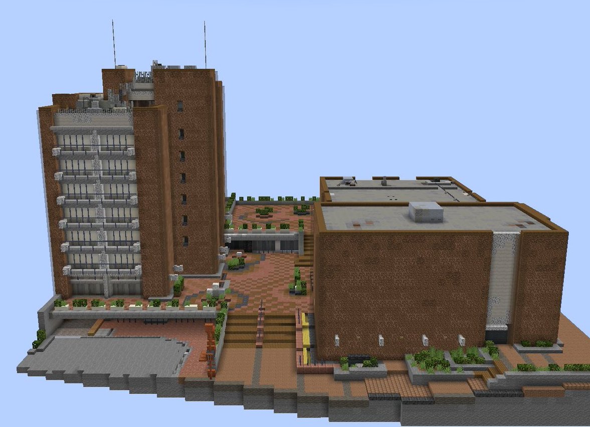 - 埼玉会館 -
     前川國男  1966
(Saitama Hall,  Saitama, Japan)
#Minecraft　#minecraft建築コミュ 
#マイクラで作る名建築