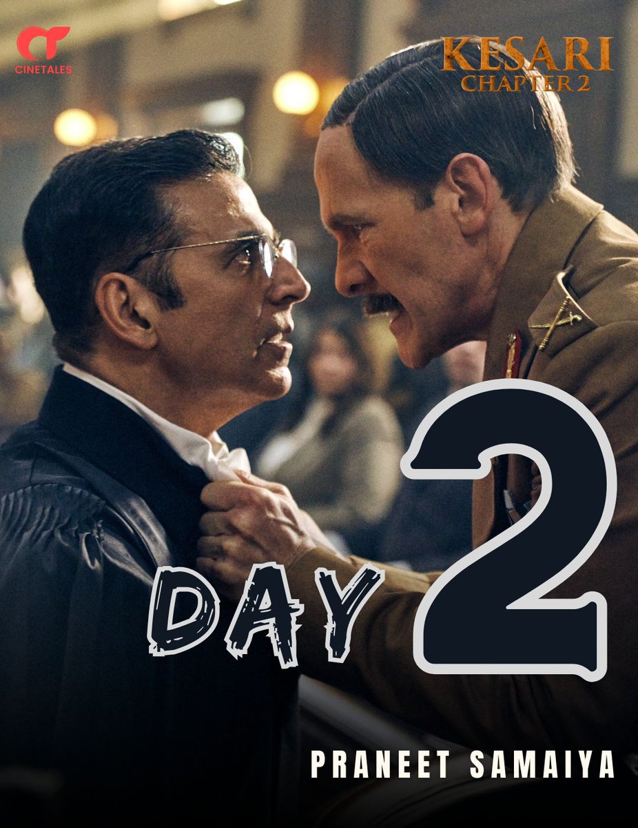 Kesari Chapter 2 sees a 29% GROWTH at the #BoxOffice on Day 2 ✨

The positive word of mouth and reviews gave a DOUBLE DIGIT figure👍

#AkshayKumar, #RMadhavan, &amp; #AnanyaPanday's #KesariChapter2 will have its BIGGEST Day collection today on SUNDAY as the occupancy is much better