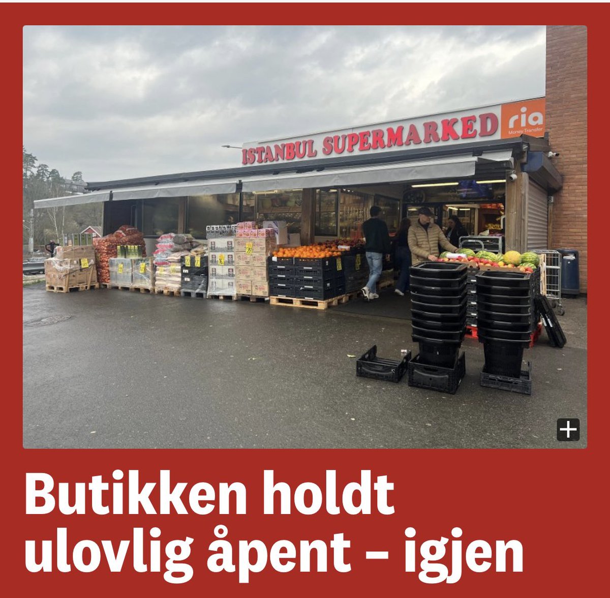 Selvsagt skal Istanbul supermarked få holde åpent om de ønsker det. Den loven om maks 100kvm, er så meningsløs at det er vanskelig å ta den seriøst. 🎅🏻