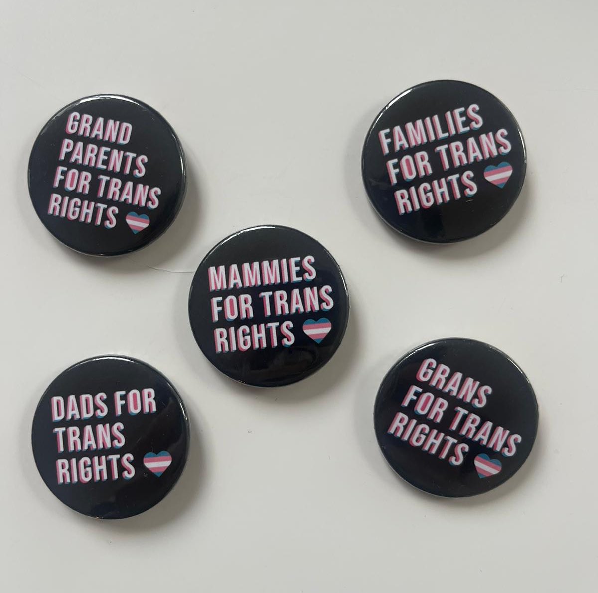 Mams4Trans's tweet photo. Hello beautiful people. We’re posting badges out to anyone who’d like one - just let us know where you’d like them sent.

If you’d like a TShirt we will email you the design.

Love &amp; friendship always wins 
#TransRightsAreHumanRights 

Design: @ellsdesign_ 
Badges: @inrainbowsirl https://t.co/P42QAuT0CL