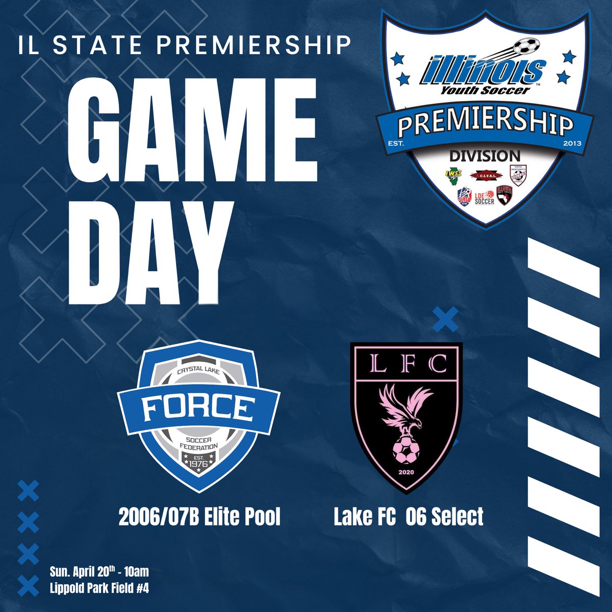 CLSF Force (@clsfforce) on Twitter photo It’s GAME DAY for our 2006/07B Elite Pool‼️
Good luck in your <a href="/ILYOUTHSOCCER/">IL Youth Soccer</a> State Premiership game vs. Lake FC!
You’ve got this, boys!
#goforce #statepremiership #springseason⚽️ It’s GAME DAY for our 2006/07B Elite Pool‼️
Good luck in your <a href="/ILYOUTHSOCCER/">IL Youth Soccer</a> State Premiership game vs. Lake FC!
You’ve got this, boys!
#goforce #statepremiership #springseason⚽️