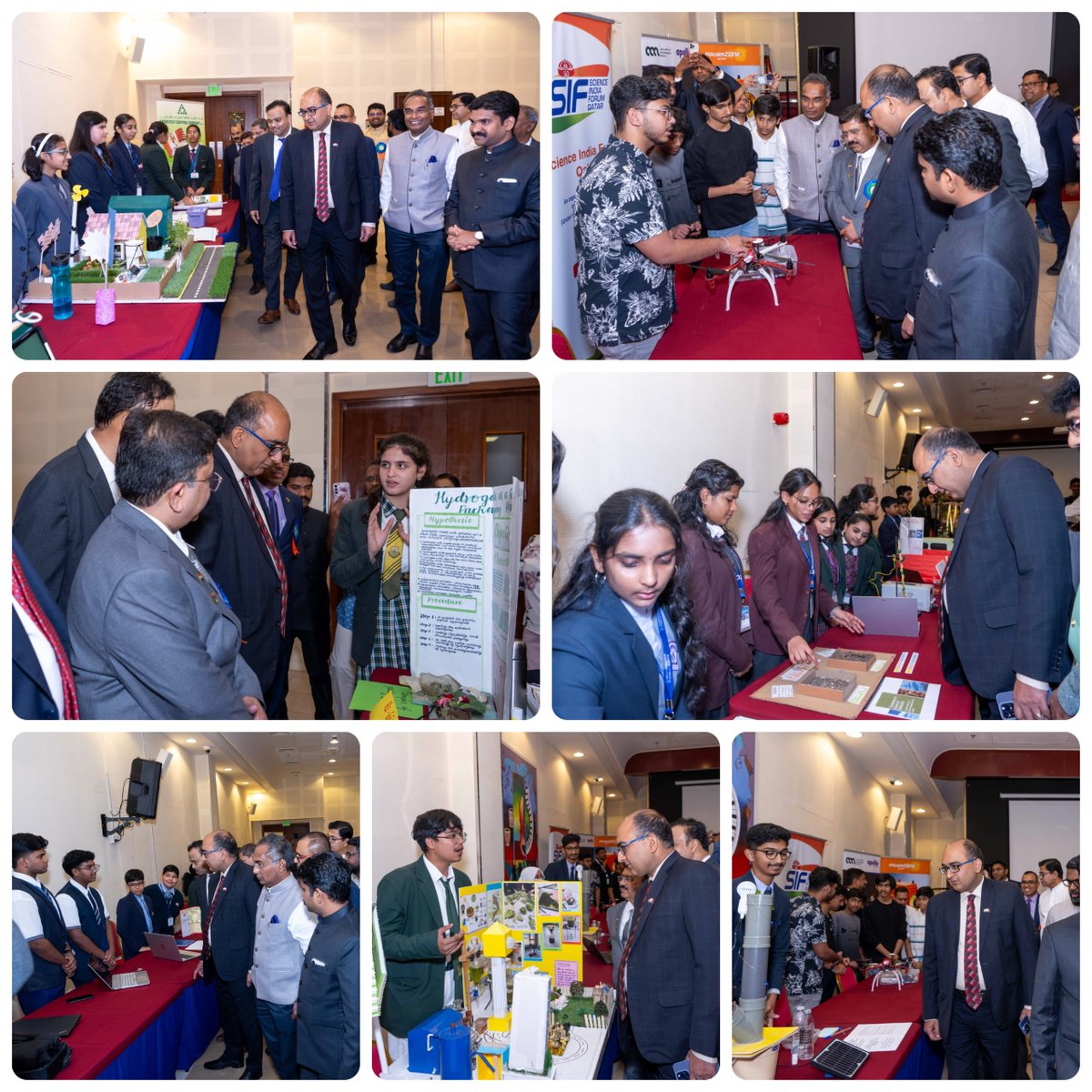 IndEmbDoha's tweet photo. Ambassador @vipulifs  attended the Annual Science Gala &amp; Award Function of Science India Forum  on 18th April. The event celebrated academic excellence and promoted scientific spirit among students.  #ScienceIndiaForum @MEAIndia @diaspora_india https://t.co/sUpeRlZrot