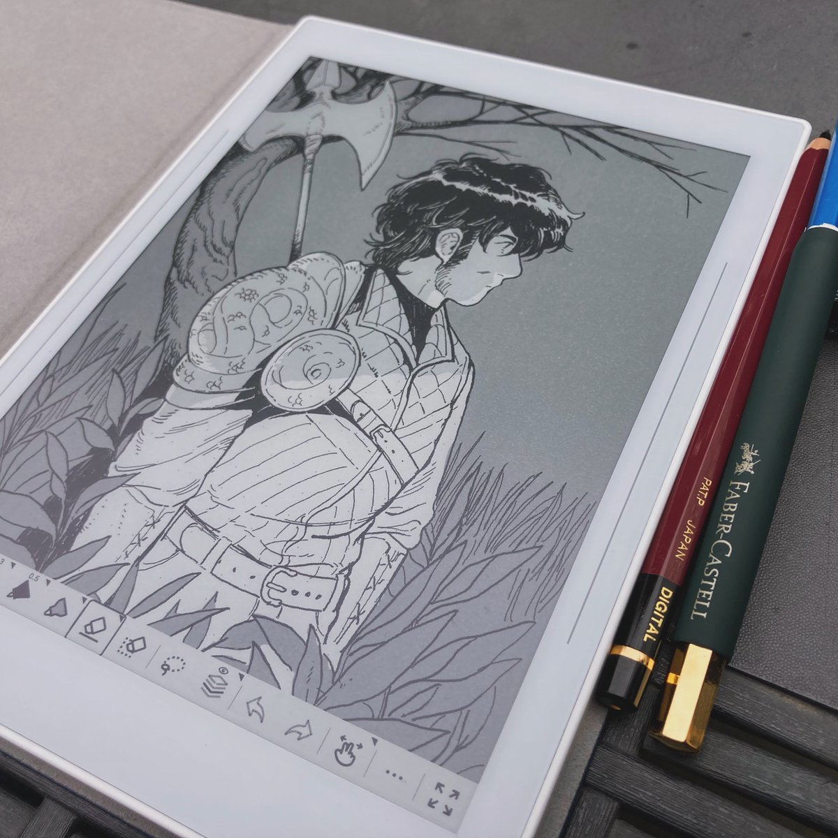 Was waiting in line for some signatures and drew this. #SuperNote