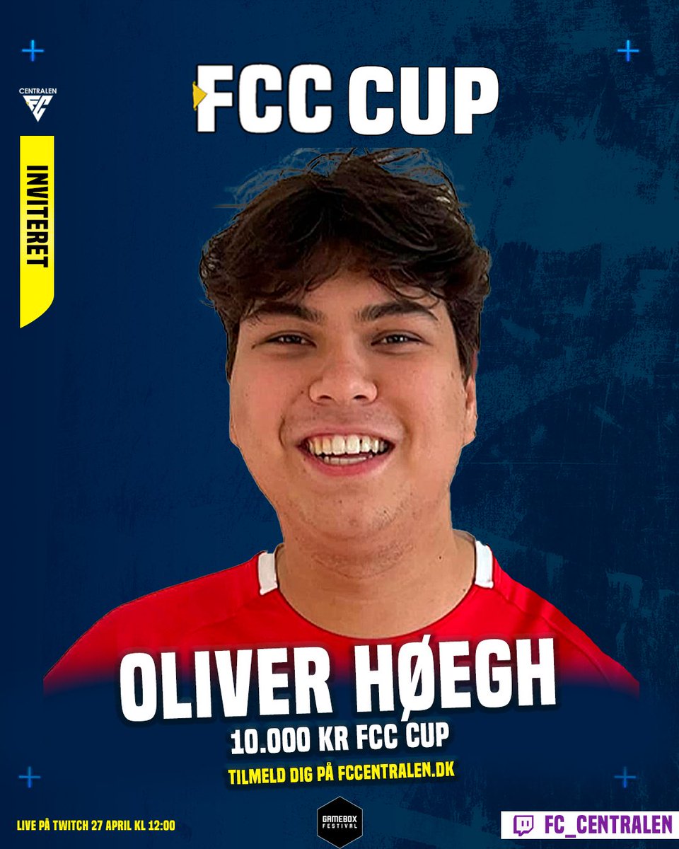 Inviteret til FCC CUP!!🥰 Støt op på enten Twitch.tv/fc_centralen eller fysisk til Gamebox Festival!!