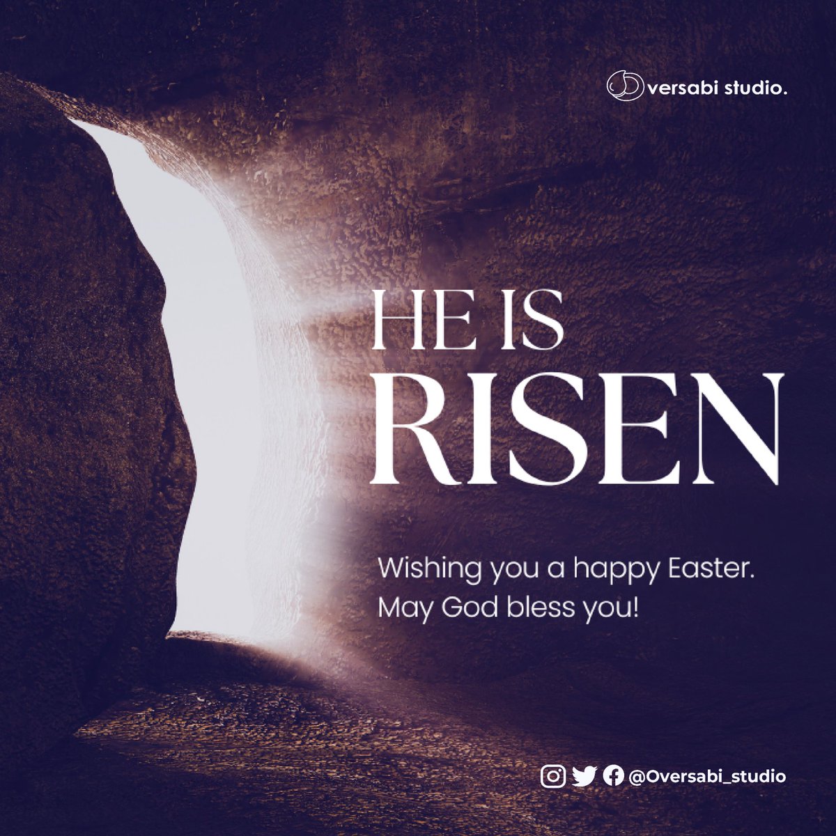 OversabiStudio's tweet photo. He is Risen! A blessed Easter to you from all of us at Oversabi Studio. May your day be filled with joy and grace.

#HeIsRisen #HappyEaster #OversabiStudio #Faith #Hope #SundayVibes https://t.co/7rF8MfOmEV