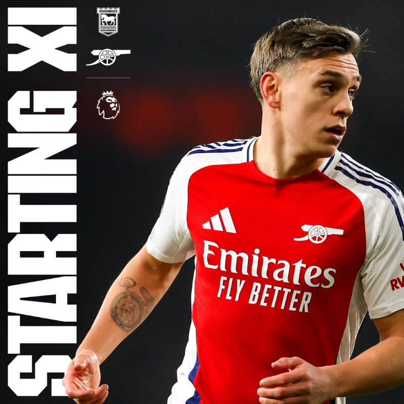Arsenal's tweet photo. 🔴 𝗧𝗘𝗔𝗠𝙉𝙀𝙒𝙎 ⚪️

🔙 White returns to the XI
💪 Zinchenko in at left-back
🪄 Trossard leads the line

Let's do this, Gunners 👊