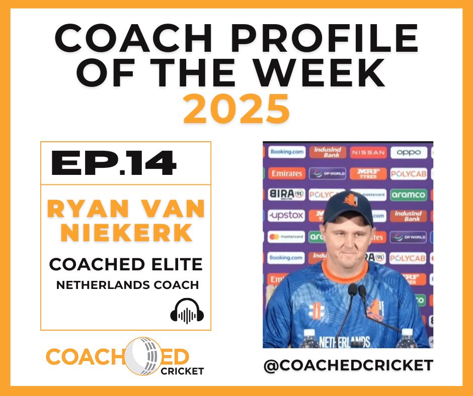 Coach Profile of the Week - Episode 14 - CoachED Founder <a href="/Ryanvn26/">Ryan van Niekerk</a> 🏏

Ryan is an elite international coach and one of the original founders of CoachED Cricket.

Hear from <a href="/Gary_Kirsten/">Gary Kirsten</a> and Ryan as they discuss the human element in coaching
buzzsprout.com/1873438/episod…

#cricket