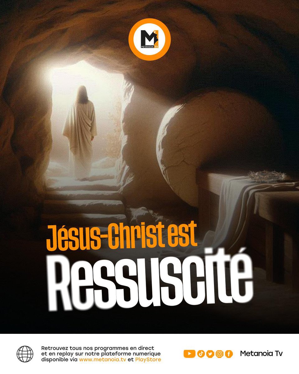 MetanoiaTv1's tweet photo. Notre Pâque à nous c’est le Christ. 
Joyeuse fête de Pâques. https://t.co/Km5iqHEVdV