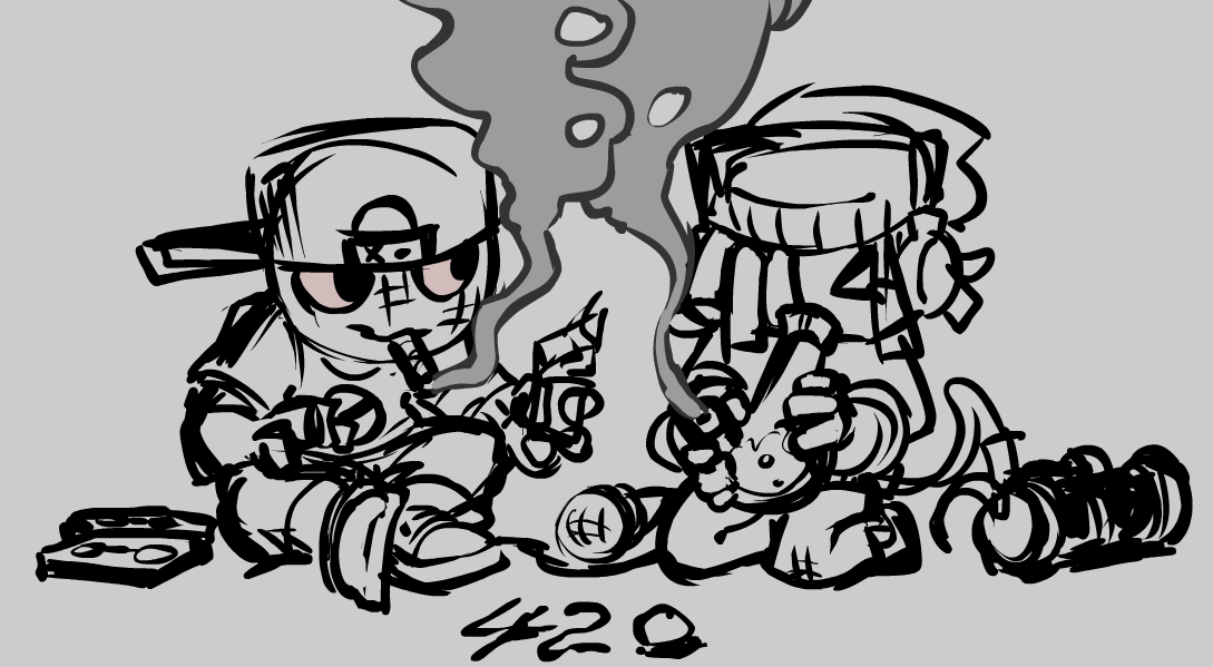 chipslovah's tweet image. lazy 420 drawing