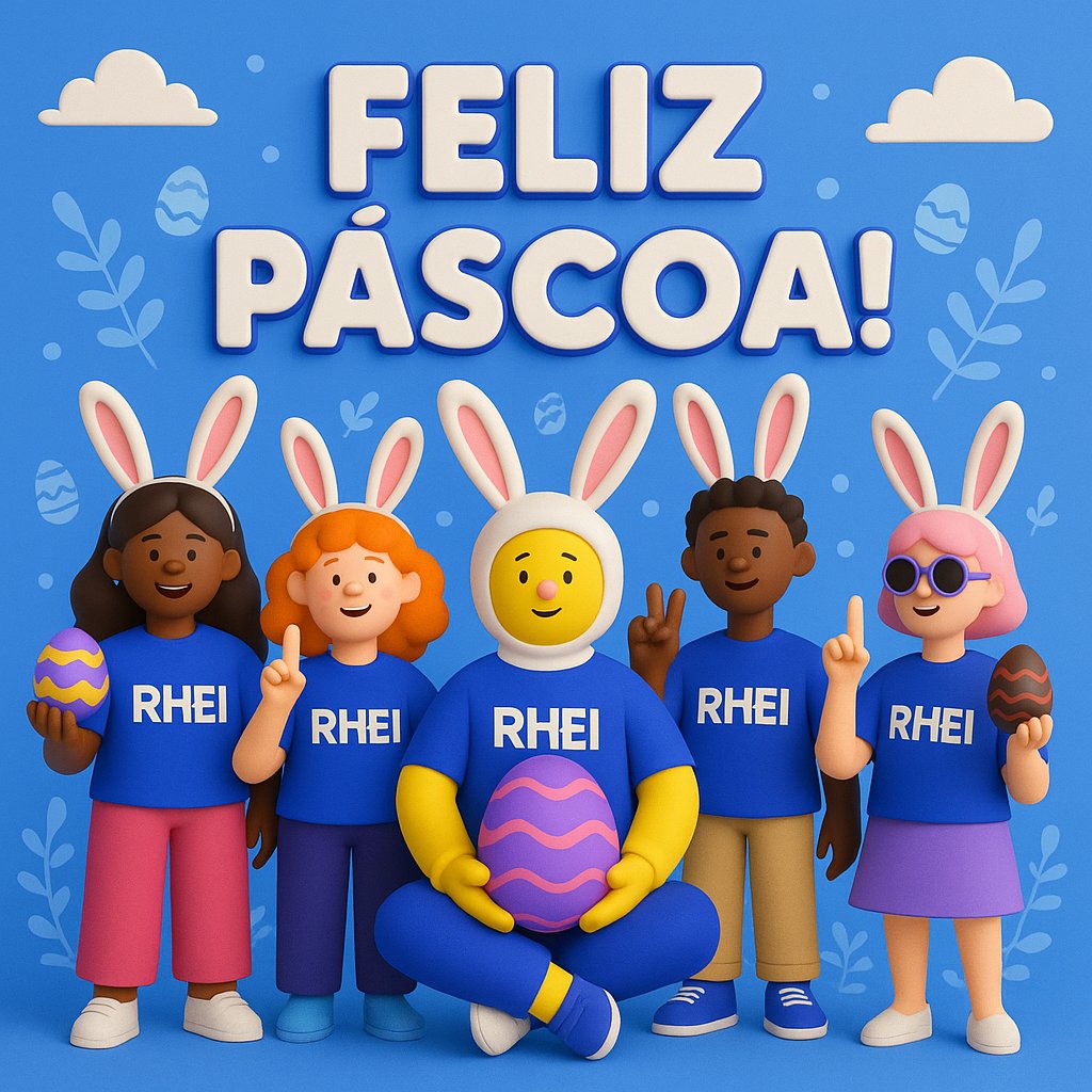 Coelhinho passou por aqui! 🐰💙
Que sua Páscoa seja recheada de criatividade, conexões verdadeiras e muito chocolate.
Feliz Páscoa da galera da RHEI para você! ✨ #FelizPáscoa #SomosRHEI