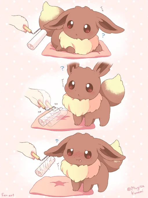 イーブイのいっぱいの抜け毛!