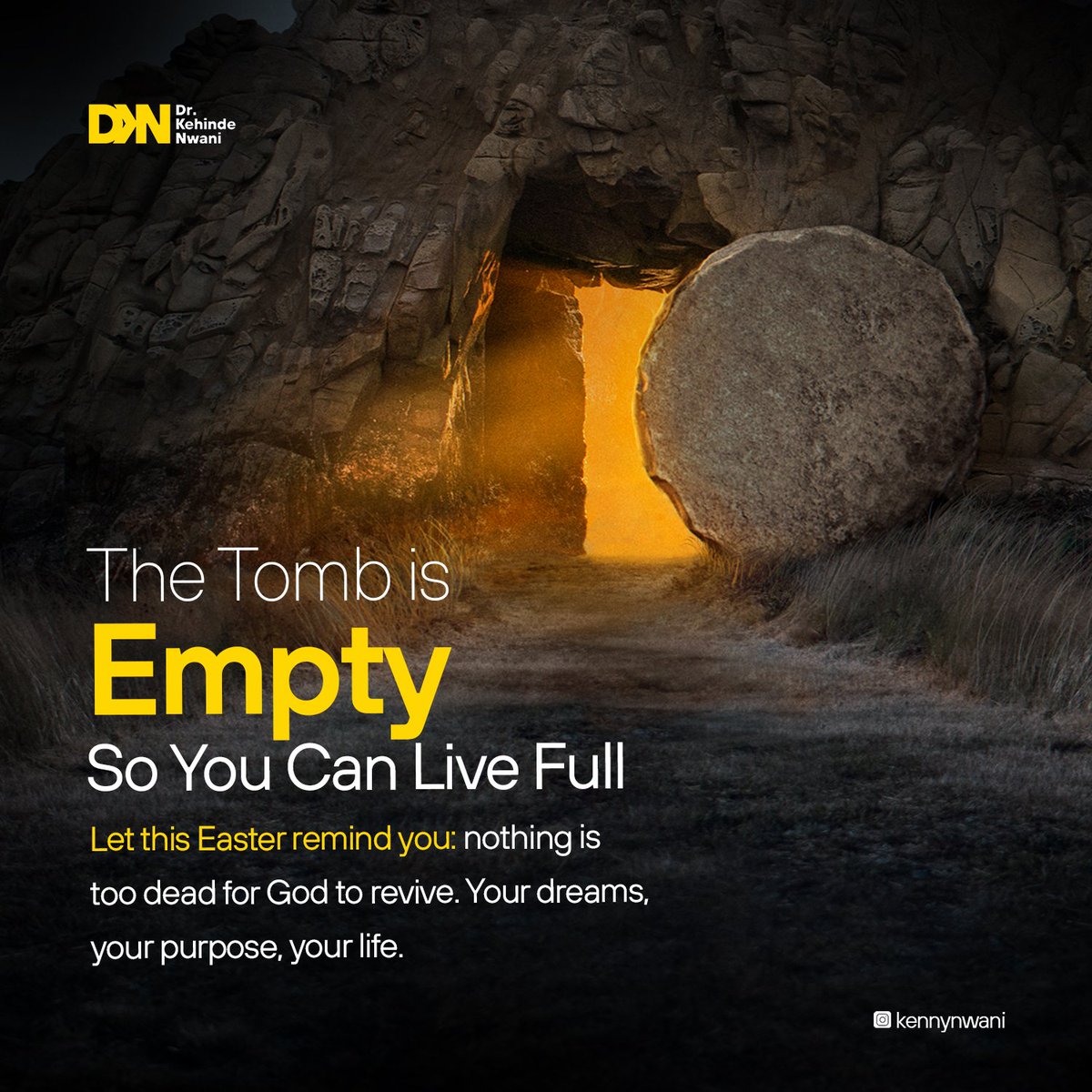 The tomb is empty. That means hope is alive, purpose is restored, and nothing is beyond revival.

May this Easter breathe new life into your dreams.

Happy Resurrection Sunday!

With love,
DKN

#HeIsRisen #ResurrectionPower #DrKehindeNwani #EasterHope #PurposeRevived