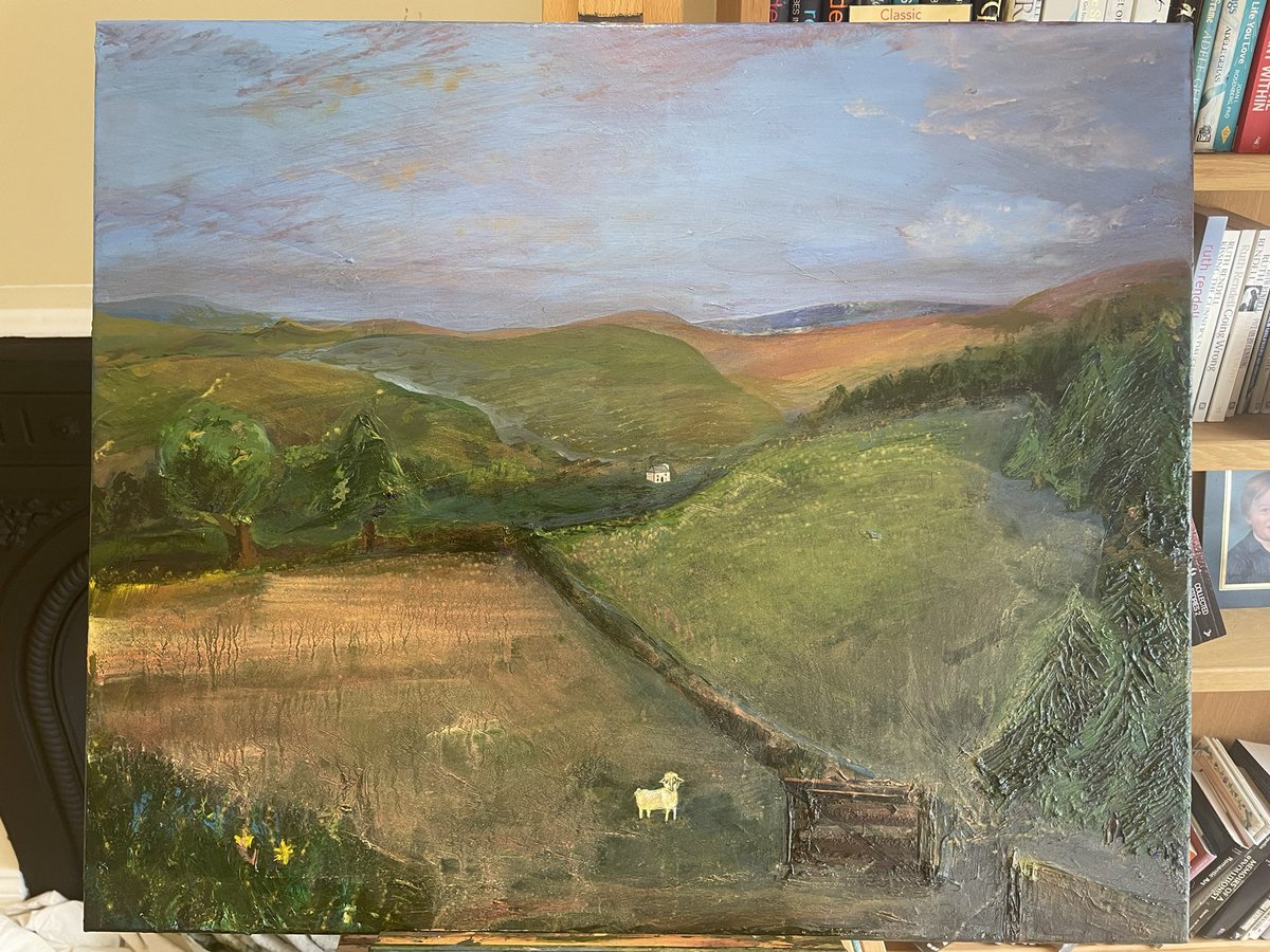 DeiniolJones69's tweet photo. Packed Easter Day service today. @stbotolphcam. A relevant lesson and a painting by me on a similar theme. Happy Easter. https://t.co/4dMNLCHams