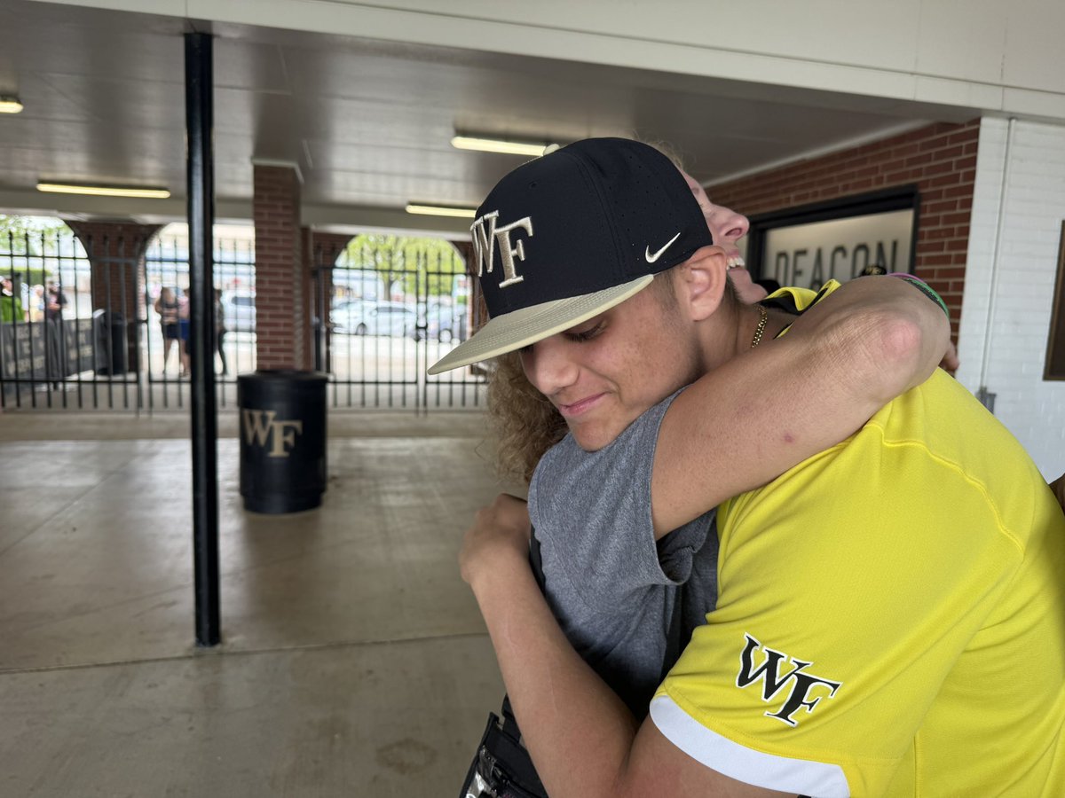 Thank you <a href="/WakeBaseball/">Wake Forest Baseball</a> for honoring pediatric cancer! <a href="/RussSnyder11/">Russ Snyder</a> <a href="/Ryan_Snyder11/">Ryan Snyder</a> 🖤💛🎩🎗️