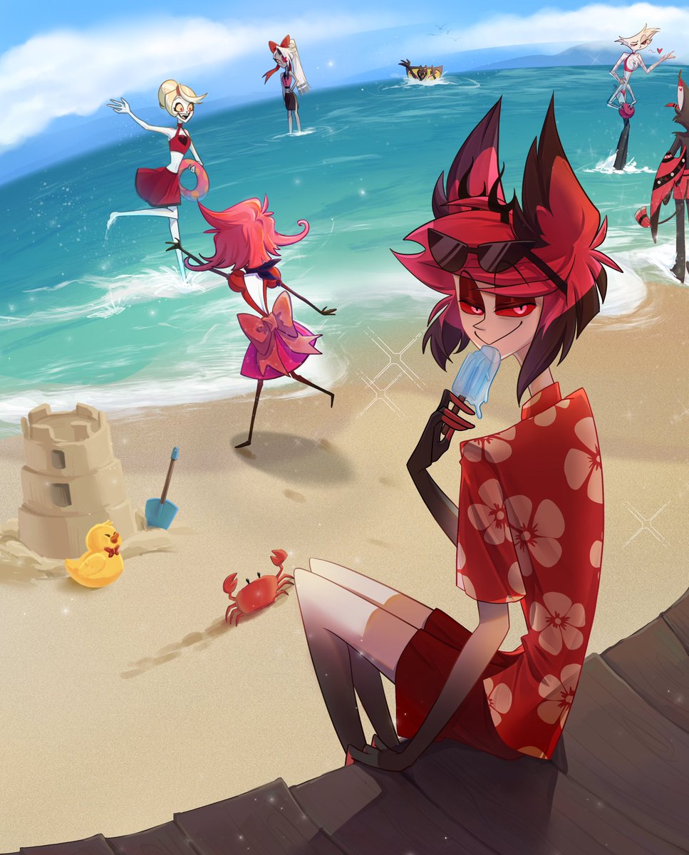 zt209224's tweet photo. spend one's holidays⛱️
#HazbinHotel #fanart https://t.co/neqmlHCmba