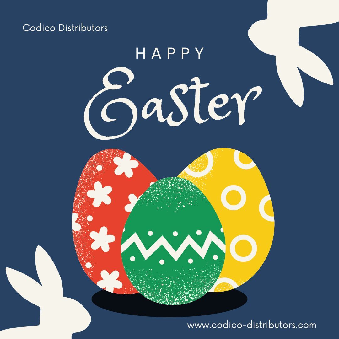 CodicoDist's tweet image. 🐣🌼 Happy Easter from all of us at Codico! 🌸🐰
Wishing our customers, partners, and community a bright and joyful Easter Sunday. May your day be filled with peace, happiness, and time well spent with those who matter most.
#HappyEaster #EasterSunday #Easter #Easter2025