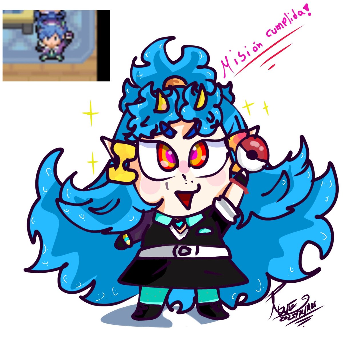 TGVE_art's tweet photo. ¡Atrapalos a todos!
Misión cumplida jeje, vamos por más!
Cómo que me dieron ganas de dibujar Pokémon, a ver si mi teléfono colabora..
#pokemon #Chibi #chibiart #pokemonabound #mision #TGVE #2025año https://t.co/xgRPUXKUxD