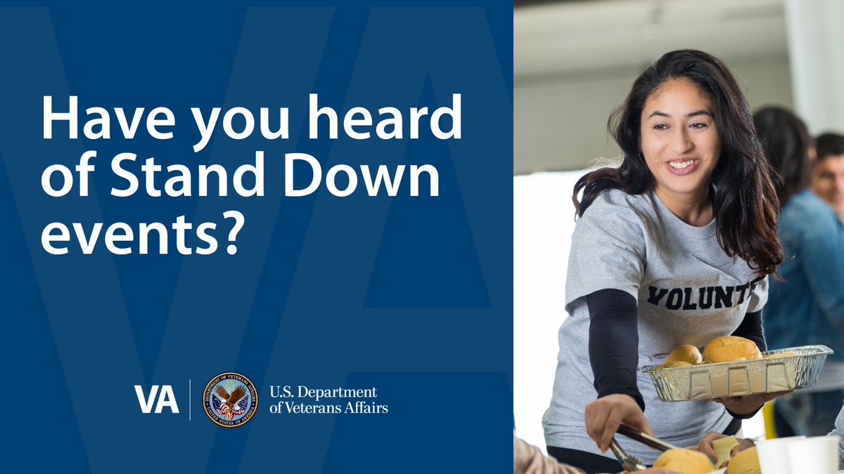 Have you heard of Stand Down events? Stand Downs are usually one to three-day events during which VA staff and volunteers provide food, clothing, and health screenings to homeless and at-risk Veterans. Learn more: va.gov/homeless/event…