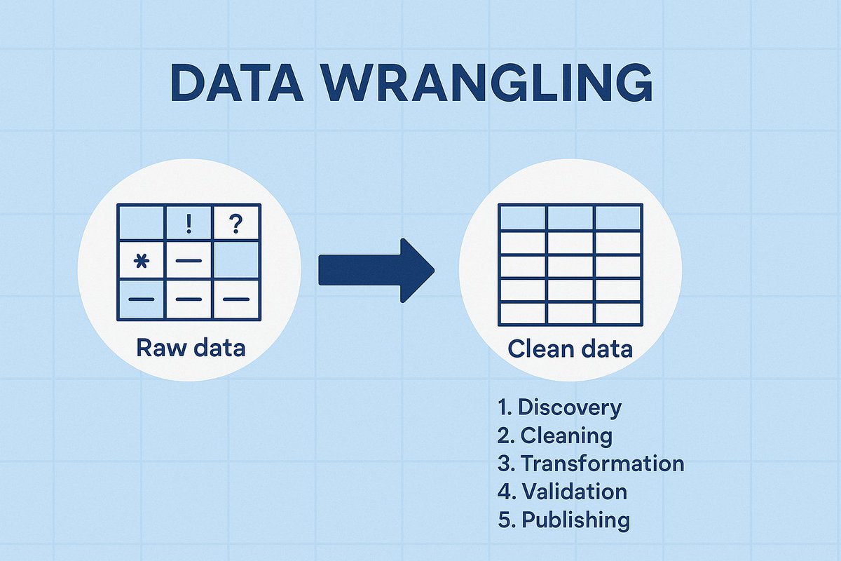 Sheikh_Mursu's tweet photo. Just completed a full Data Wrangling process on a dataset! 🔍💻
✅ Discovery
✅ Cleaning
✅ Transformation
✅ Validation
✅ Publishing
Turning raw, messy data into structured gold! This is key for reliable AI.
#DataWrangling #AI #Python #AIJourney #ML https://t.co/DdHgPHr1lm