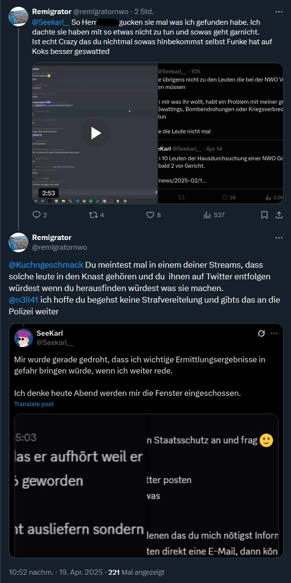 xLadyNosferatu's tweet photo. Nun.. @Seekarl__ ist also ein Swatter.⚠️
Sein Anruf ist in dem Clip vom DC links im 1. Post.
Er versucht sich rauszureden dass es KI Stimme wär. Momentan backstabbt und pisst er @n3ll41 an, aber diese Diskussionen sind rabbithole, muss man auf deren Accounts nachverfolgen. 1/4 https://t.co/xsj6dQA3ui