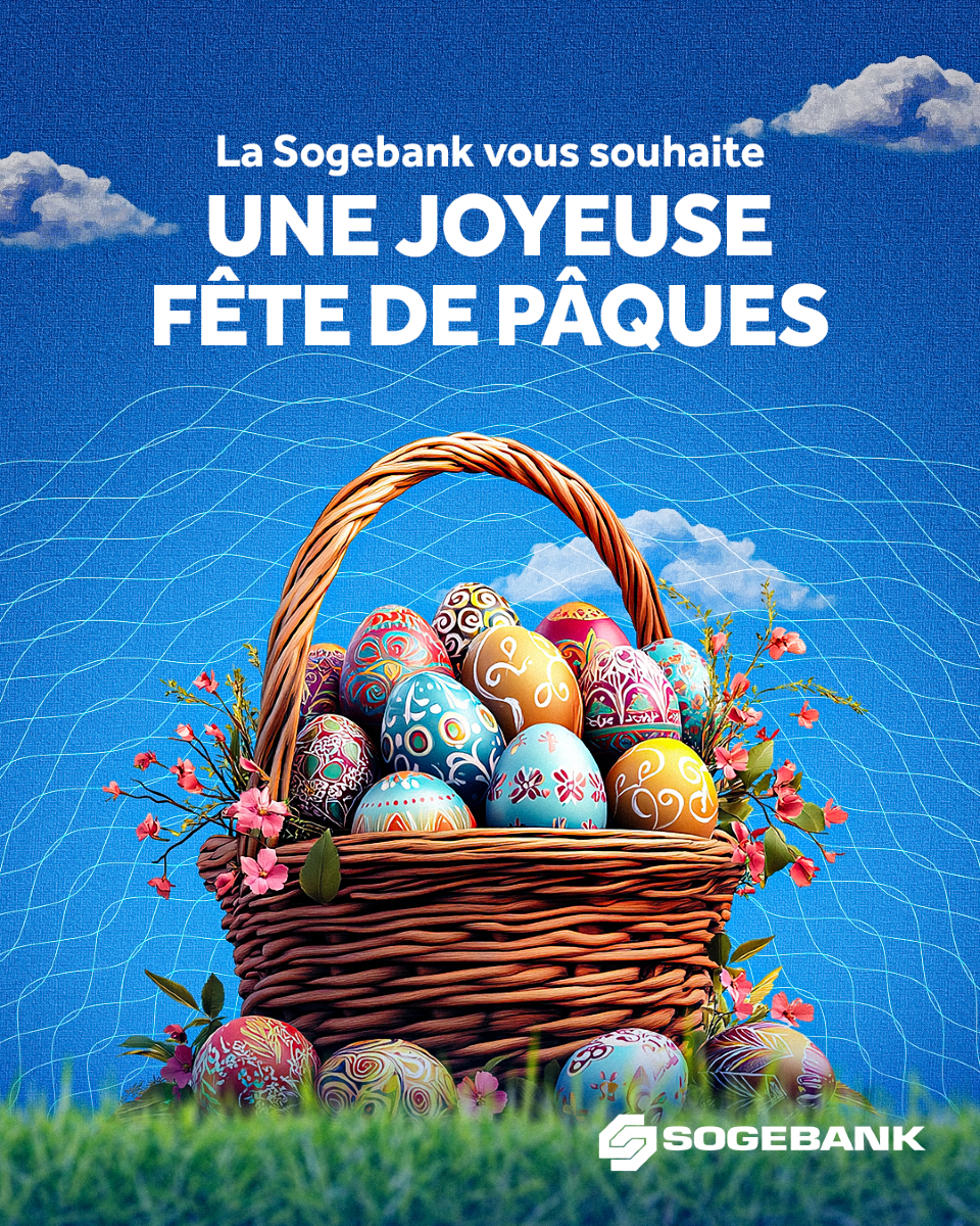 La Sogebank vous souhaite, ainsi qu’à vos proches, un excellent dimanche de Pâques.

#Sogebank #ToujouBoKotew