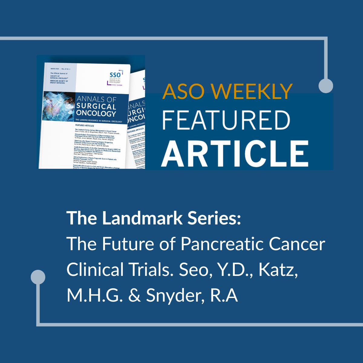 Society of Surgical Oncology (@socsurgonc) on Twitter photo Weekly <a href="/AnnSurgOncol/">Annals of Surgical Oncology</a> featured article: The Landmark Series: The Future of Pancreatic Cancer Clinical Trials. Seo, Y.D., Katz, M.H.G. & Snyder, R.A.
surgonc.org/annals-of-surg… #ASOFeaturedArticle Weekly <a href="/AnnSurgOncol/">Annals of Surgical Oncology</a> featured article: The Landmark Series: The Future of Pancreatic Cancer Clinical Trials. Seo, Y.D., Katz, M.H.G. & Snyder, R.A.
surgonc.org/annals-of-surg… #ASOFeaturedArticle