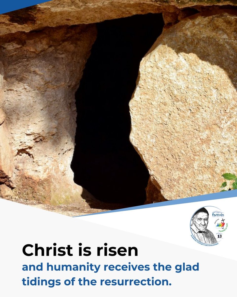 🌿 Happy Easter from the Famvin Homeless Alliance! 🌿 As we celebrate the Resurrection, let's remember the promise of new life and compassion. May this season inspire us to build a world of love. Thank you for walking this journey with us! Christ is risen! Indeed, He is risen!