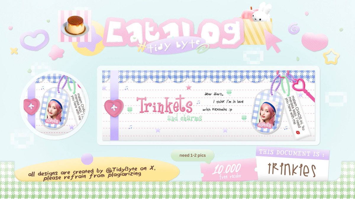 TidyByte's tweet photo. ♡  ࣪  / + help repost? thanks! ⊹  ׁ   ִ  ໒꒱

sElamat malam! Marion optip katalog “MEMENTO” dan “TRINKIES” bagi yang berminat jajan tapi gaada waktu mengisi form :3 Lengkapnya bisa cek di bawah ne!

#zonauang #zonajajan https://t.co/ePsGSlDf01